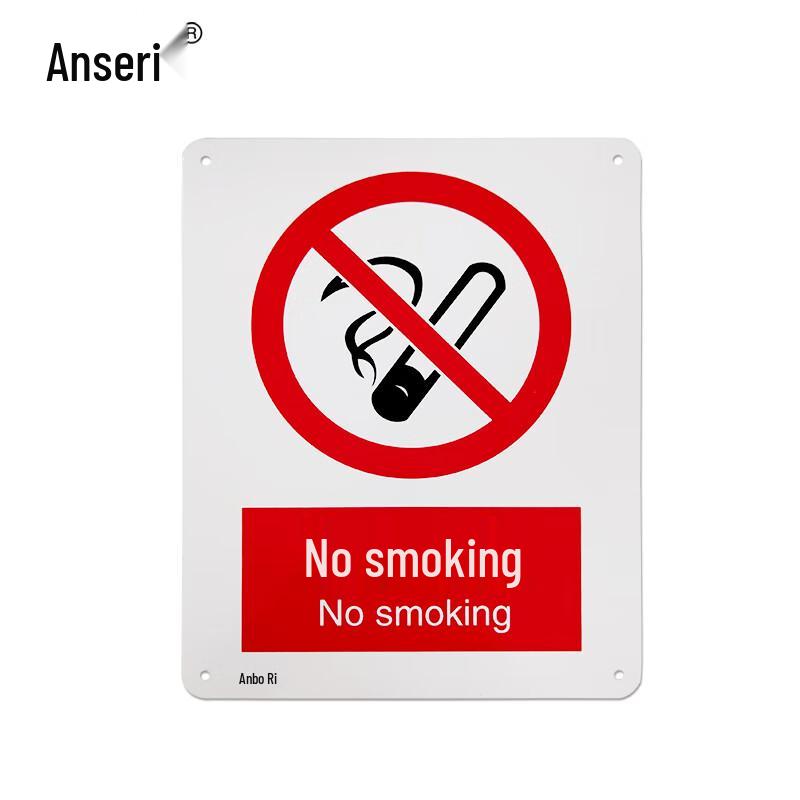 Anceller No Smoking Aluminum Safety Sign
