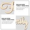 Amosfun 2x1.1'' Wedding Wooden Cutouts Mini Family Wooden Slices Embellishments for DIY Craft Decorations 15pcs