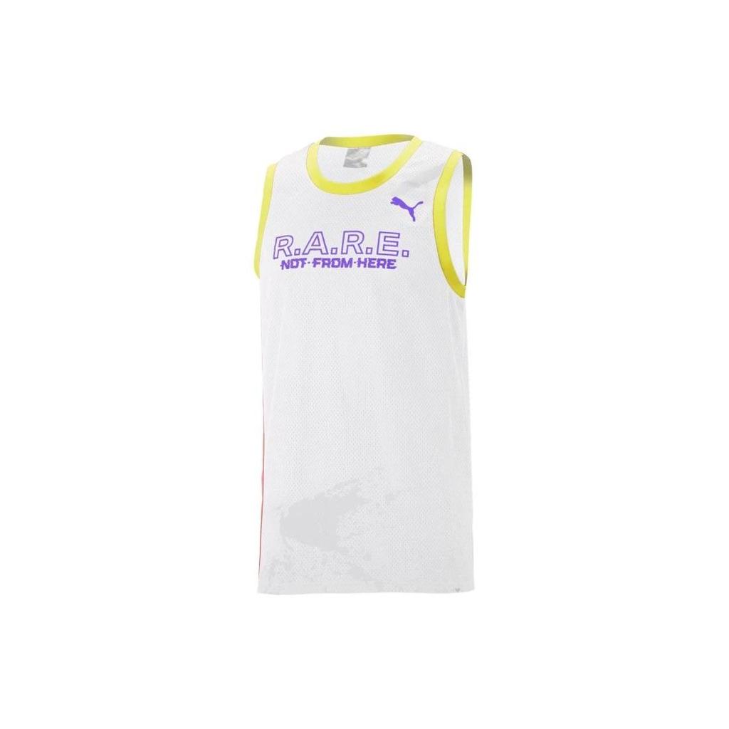 Puma Letter Print Sleeveless Tank Top Men Tops White 537100-01