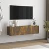 VidaXL Wall-mounted TV Cabinet Smoked Oak 120x30x30 Cm Engineered Wood 815099