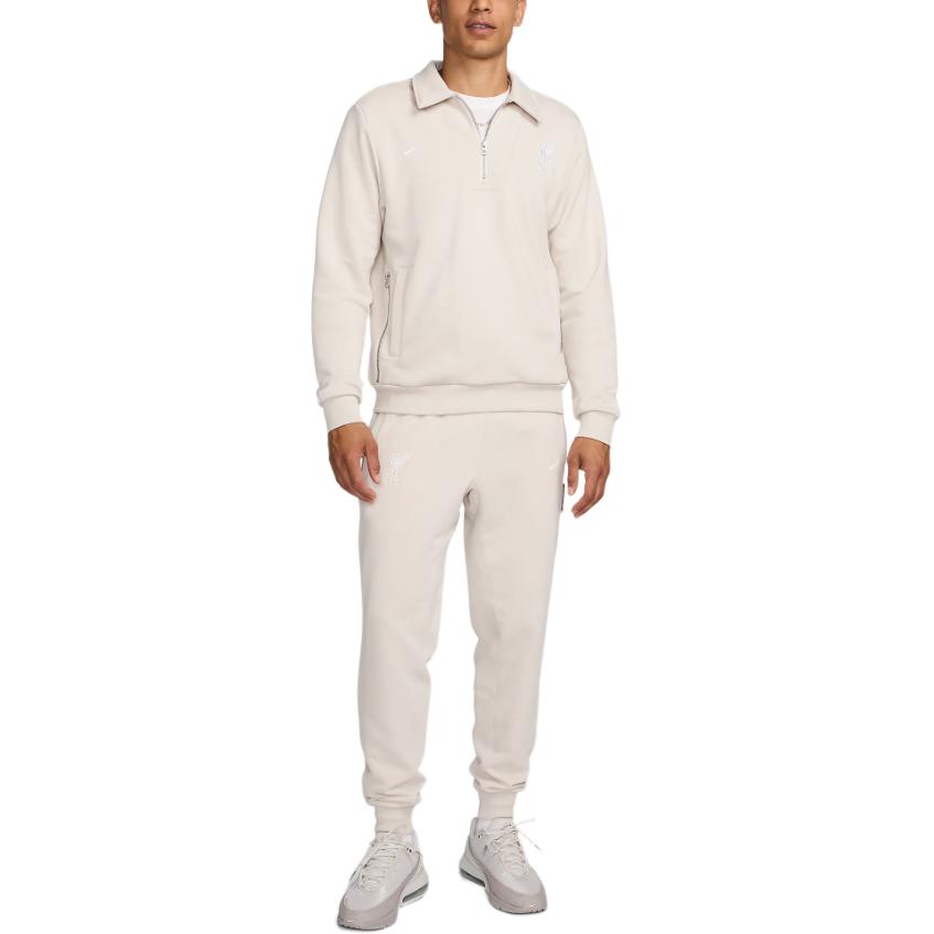 Nike Liverpool Dri-Fit SS24 F.C. Standard Issue Logo Fashion Tapered Casual Pants Men Bottoms Beige FQ3077-104