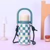 Cute Stainless Steel Insulated Water Bottle With Portable Handle Adjustable Strap For School Outdoor Activities Daily Use