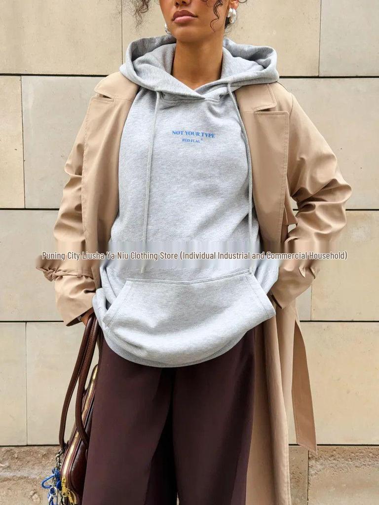 Women's Hip-Hop Style Hooded Sweatshirt: Cozy, Loose, Personalized for Autumn & Winter
