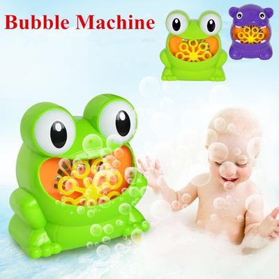 מכונת בועות 1 יחידה צפרדעים גדולות מכונת בועות אוטומטית מפוח צעצוע מוזיקלי צעצוע לאמבטיה לתינוק