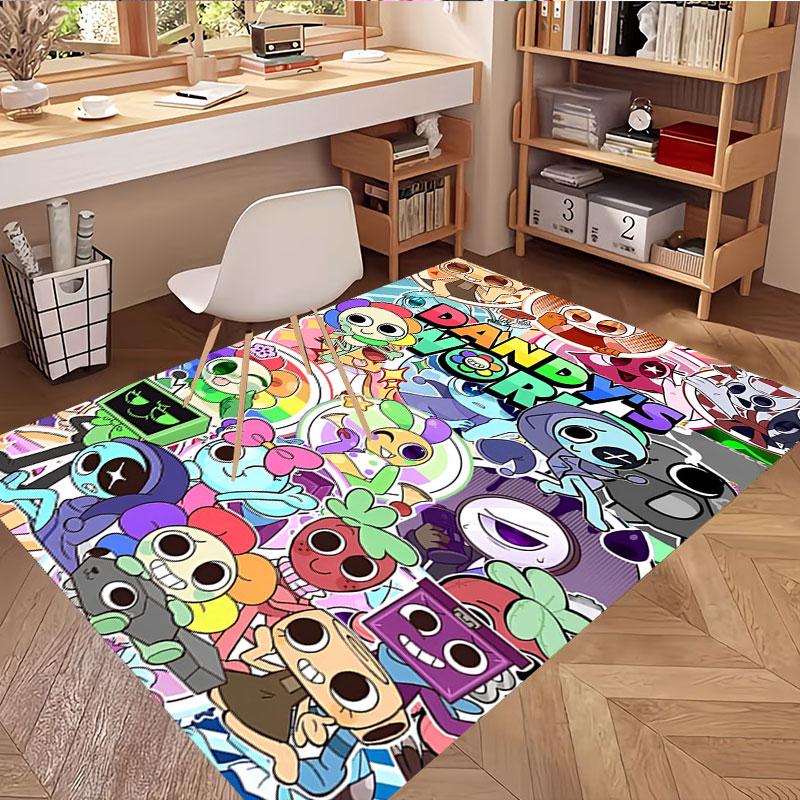 Dandy's World Print Rug, Washable Floor Carpet, For Entryway Dorm Laundry Room Office Study, Home Decor Birthday Christmas Gift