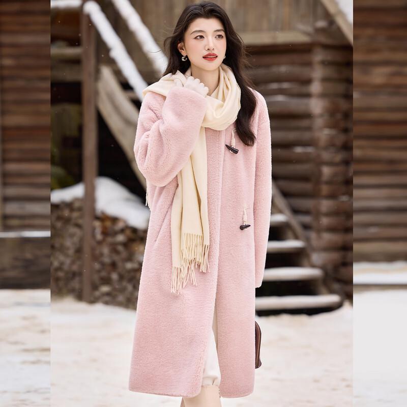 Bailuyu Women's Elegant Fuzzy Long Coat