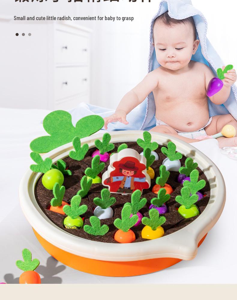 Educational Pull Radish Toy for Toddlers: Fine Motor Skill Builder for Ages 1-2