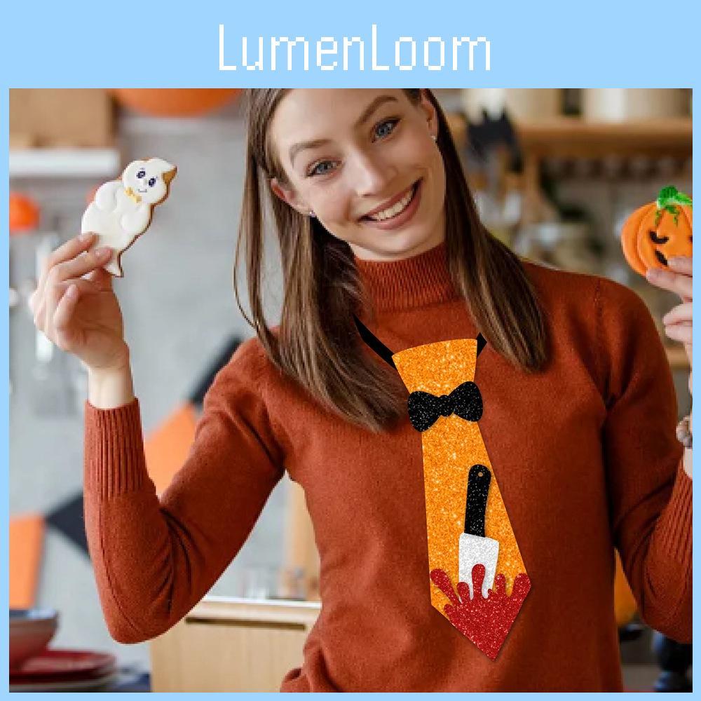 Spider Pumpkin Halloween Party Tie With Paper Material For Photo Booth Decor