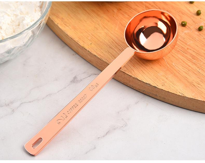 Stainless Steel Long Handle Measuring Spoon Set: 30ml Coffee, 15ml Milk/Fruit Powder - Perfect Baking Tool