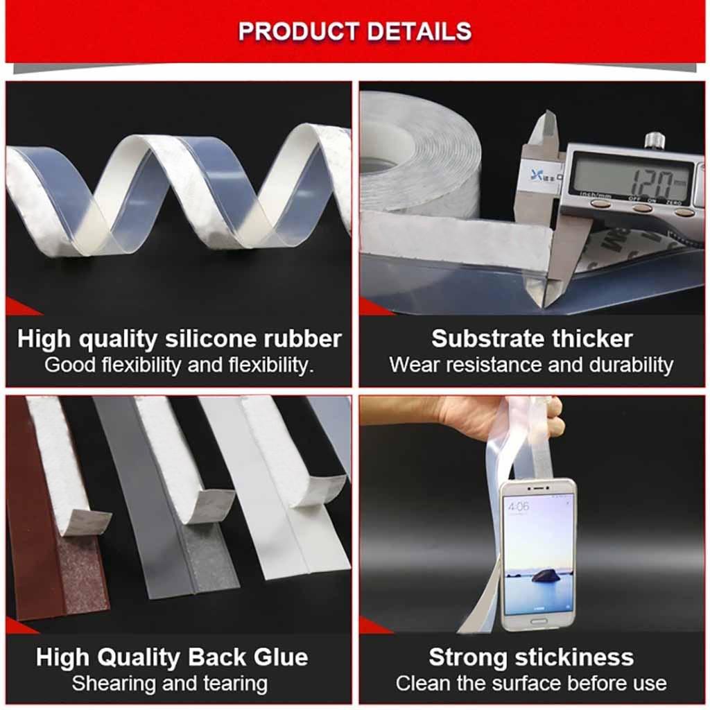 Self Adhesive Weather Stripping Door Silicone Stopper Seal Strip