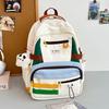 New Japanese ins schoolbag Female Mori contrasting color primary and secondary school student leisure backpack College style student backpack