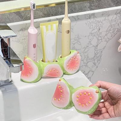 Ceramic Toothpaste Toothbrush Rack Waterproof Electric Toothbrush Holder  Washstand