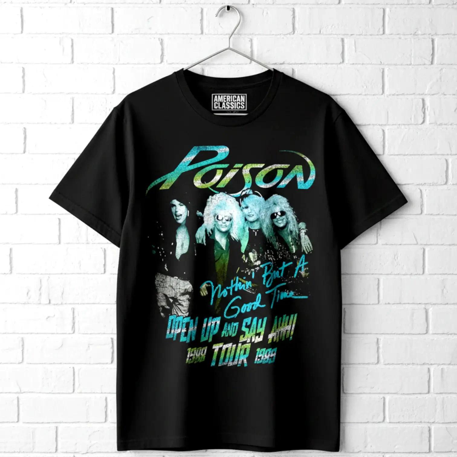 Poison Open Up & Say Ahh Album Tour 1988 Men s T Shirt Rock Band Art Music Merch XS