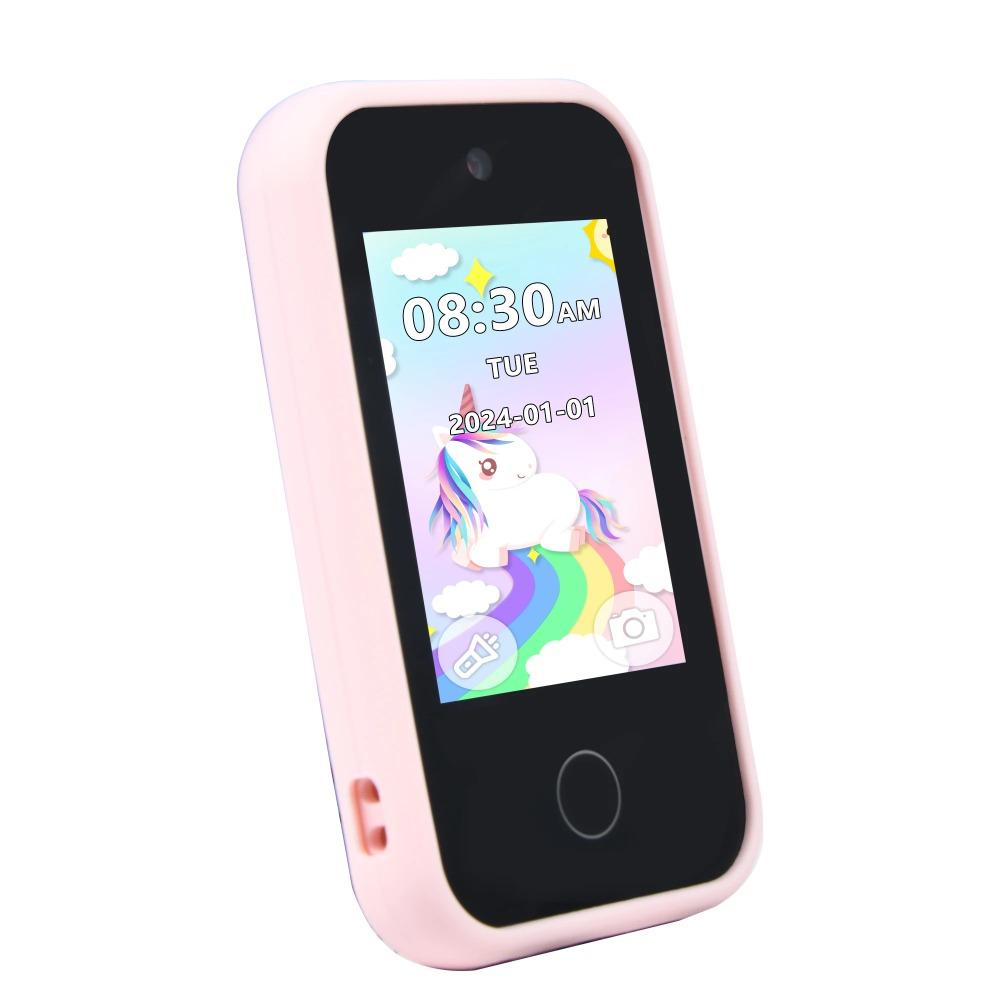 Jucărie Telefon Inteligent cu Cameră pentru Copii Telefon Jucărie 40+ Jocuri Ecran Tactil Jucărie Educativă Pentru Băieți Fete de 3-12 Ani Player MP3 Cadouri de Ziua de Naștere roz