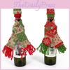 Christmas Bottle Cover With Woolen Scarf And Hat For Festive Wine Presentation