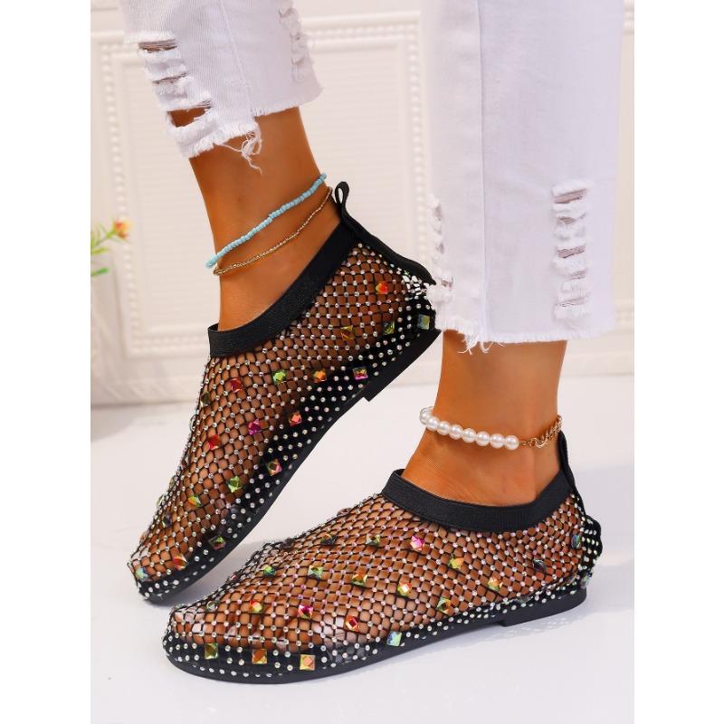 New Plus Size Flat Colorful Mesh Sandals