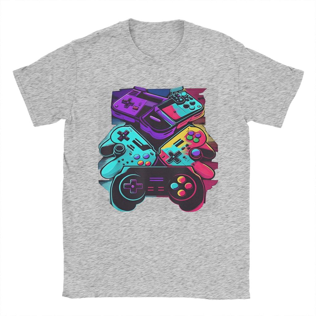 Oversized T-Shirt Summer Gamer Girl Boy Trending T-Shirts GamePad 100 Cotton Tee Shirt Men Y2K Casual Pattern Short Sleeve Tees