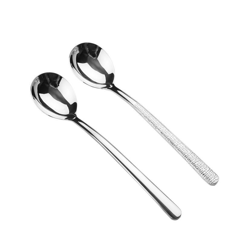 81g 304 Stainless Steel Hammered Pattern Spoon - Elegant, Thickened Long Handle, Food-Grade, High Appearance
