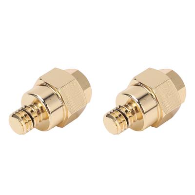 2PCS Short Side Post Battery Adapter Terminal 38in NPT Thread Brass for Positive Negative