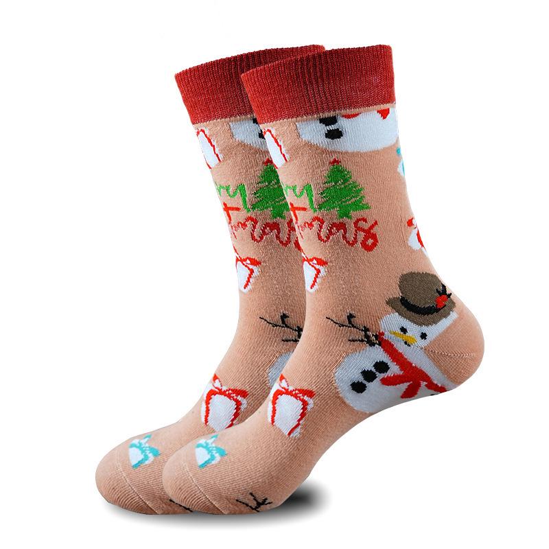 50 Christmas Stocking Styles: Autumn/Winter Cartoon Mid-Calf Socks, Perfect Holiday Gift
