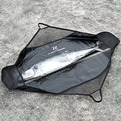Tackle-Tasche Faltbare Fisch-Tasche Mit Lineal Fisch-Messmatte Schwarz Fang-Messung Fisch-Tasche Für Angeln Angeln Bootfahren