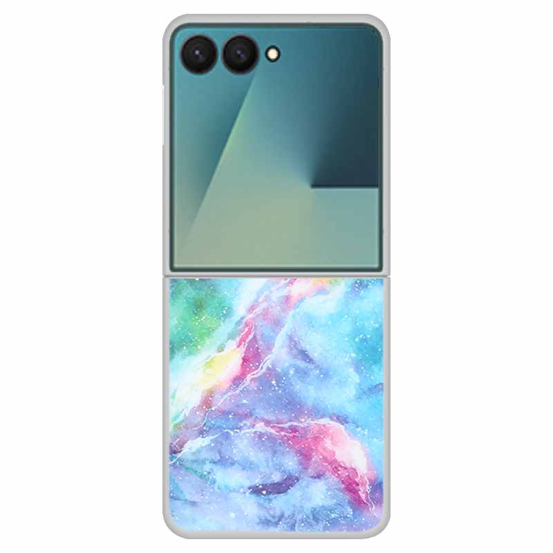 Funda For SAMSUNG Z Flip 7 Cases Marble Clear Hard PC Phone Back Cover for Galaxy Z Flip7 5G Back Cover ZFlip7 Transparent Shell