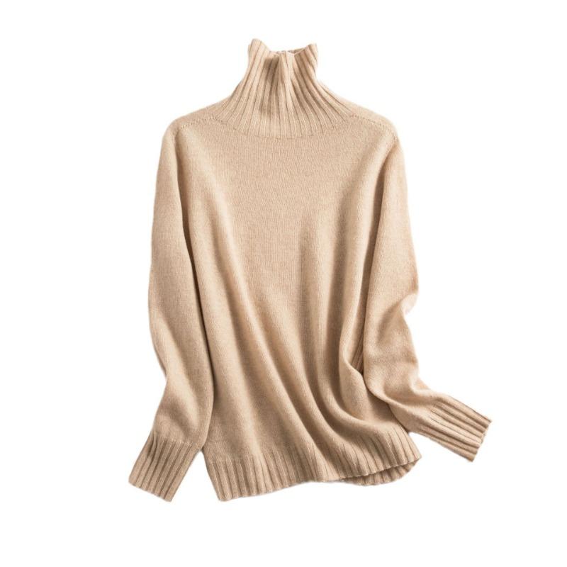 Wool sweater 0 wool seamless integrated full-formed sweater women's autumn new turtleneck with knitted bottoming shirt