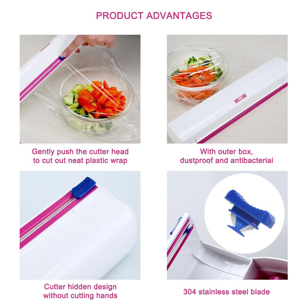 Frischhaltefolienschneider Kunststoff Frischhaltefolien-Spender Konservierungsfolienschneider