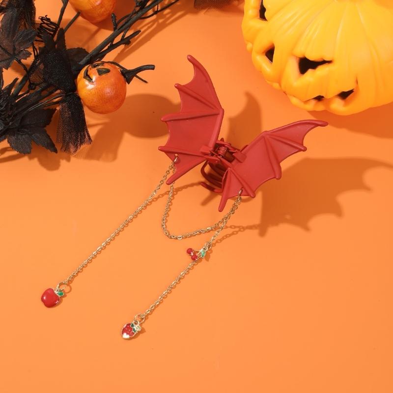 Halloween Bat Hair Clips for Women Tassels Bat Wing Hair Claw Clips Barrettes Punk Gothic Hair Styling Accessories Gift