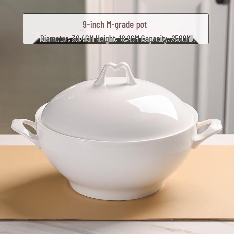 Elegante Keramik-Suppenschale mit Deckel