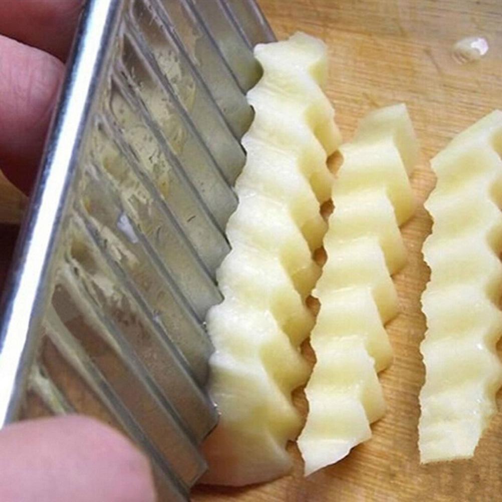 Stainless Steel Potato Dough Waves Cutter Slicing Tool Home Kitchen Vegetable Chip Cutter Cooking Tools