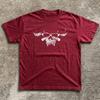 Demon Skull Bull Horns Graphic Tee Unisex Vintage Cotton Gift