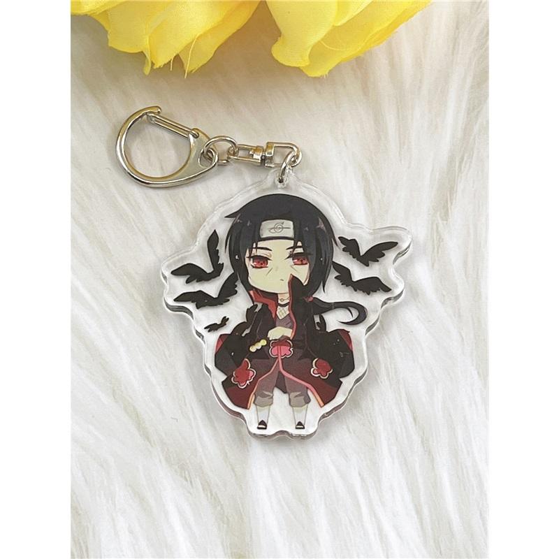 Anime Naruto Acrylic Keychain Accessaries Uzumaki Naruto Cartoon Keyring