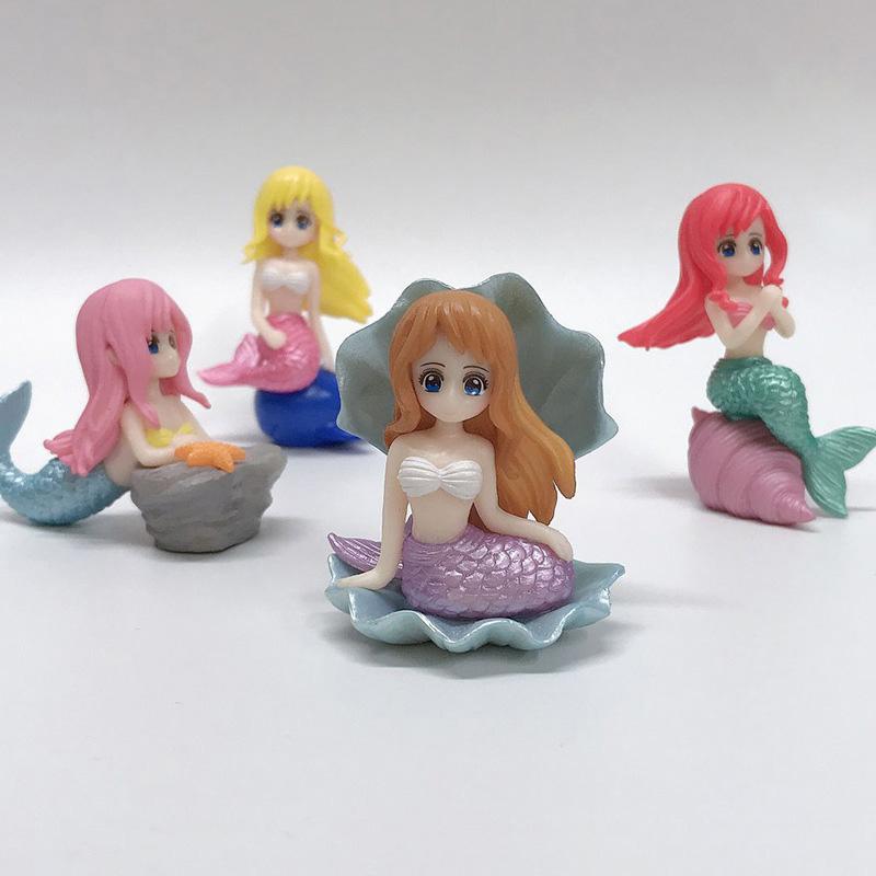 The Mermaid Little Figure Toy Pvc Car Accessories Doll Micro Landscape Accessory