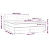 VidaXL Lit à sommier tapissier avec matelas Noir 160x200 cm Tissu - Modèle 3140947