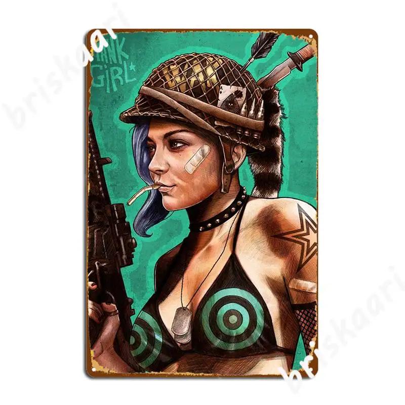 Tankgirl Metal Plaque Poster Club Bar Plaques Wall Mural Create Tin Sign Poster 20X30CM