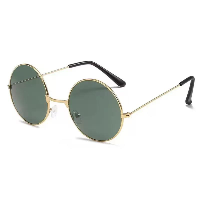Retro Round Metal Sunglasses - Unisex Prince & Harry Potter Style, Perfect for Weddings