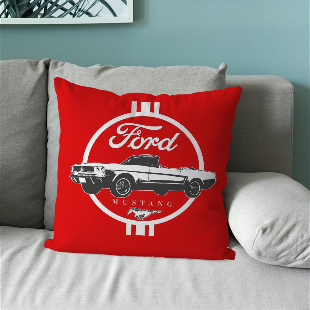 F-Fords Super Car Pillow Case For Sofa Bedside Table Bedroom Backrest Living Office Cushion Printed Square Multiple