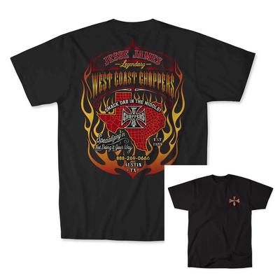 West Coast Choppers Grafik Herren T-Shirt Oversized Y2k Streetwear Kurzarm Lässig Locker Kurzarm O-Ausschnitt T-Shirt Kleidung