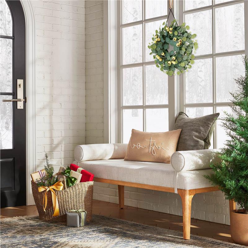 Hua Ying Fu Green Plant Combination Door & Window Hanging Ornament with Money Leaf & Eucalyptus Wreath
