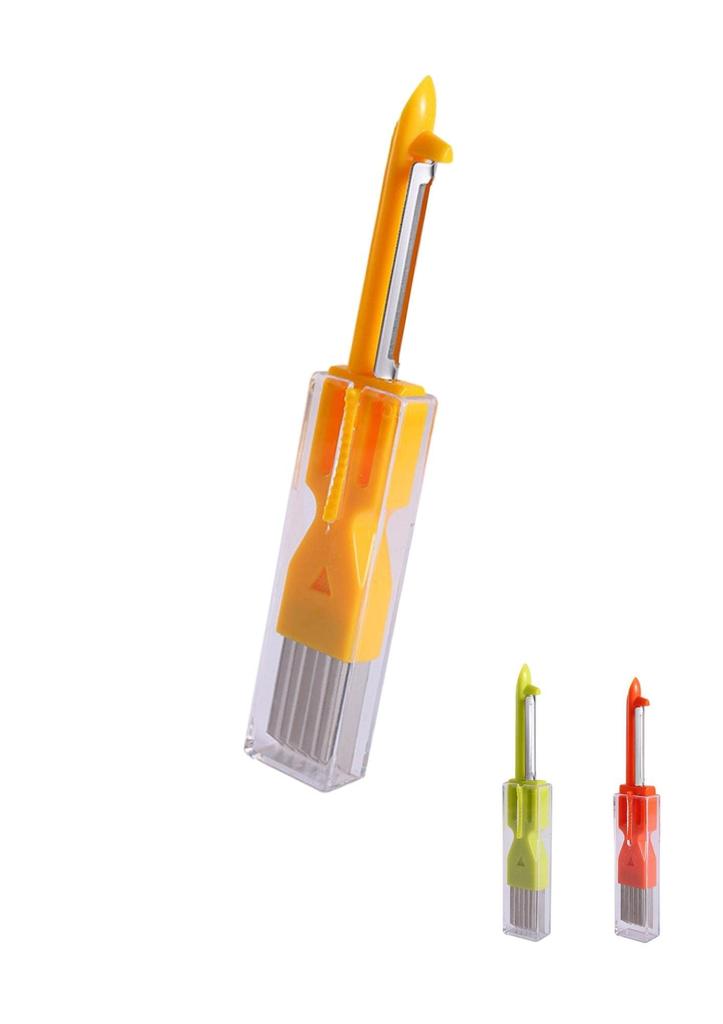 HSOJ Green Onion Green Onion Green Onion Convenient Cookware Cutter, Cutter, Peeler, 3-Way (Orange)
