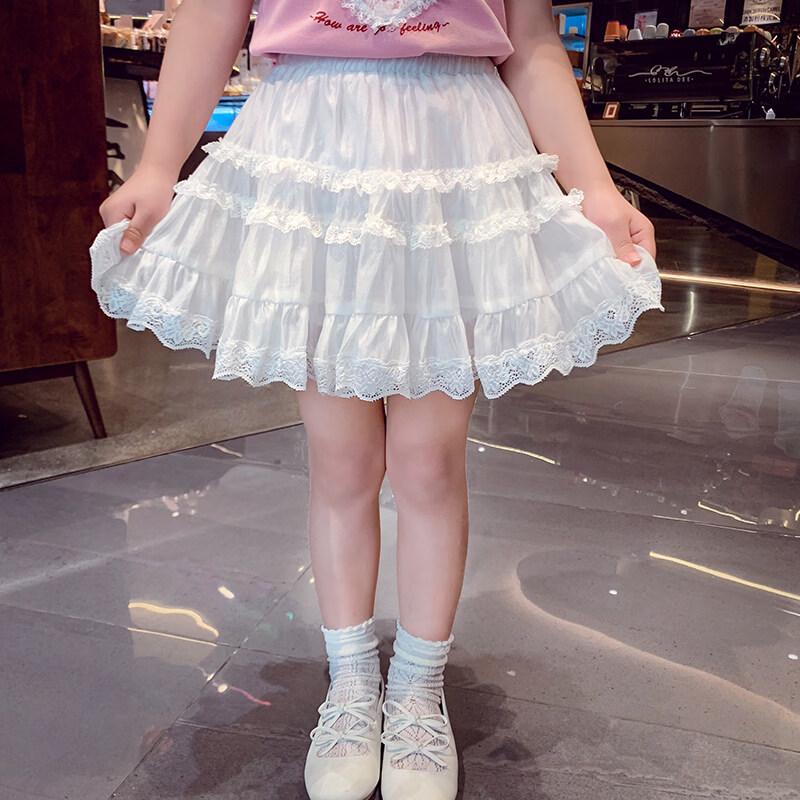 MIMIHELLO Girls  High-Waisted A-line Tiered Skirt L