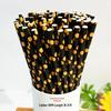 Biodegradable Halloween Paper Straws with Skull and Pumpkin Design