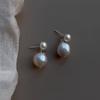 French Elegant Natural Edison Baroque Stud Earrings Niche Retro Whole Body S925 Silver Needle Volkswagen Earrings Earrings