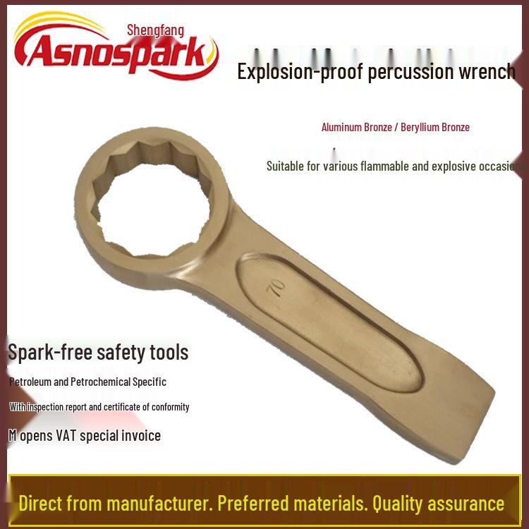 Explosion-Proof Spark-Free Open-End Striking Wrench for Petrochemical Use 22mm