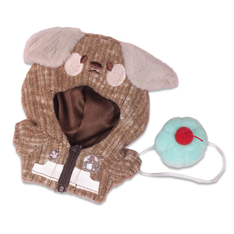 Animal Hoodie & Whip Headband Set for 10cm, Brown [Used]
