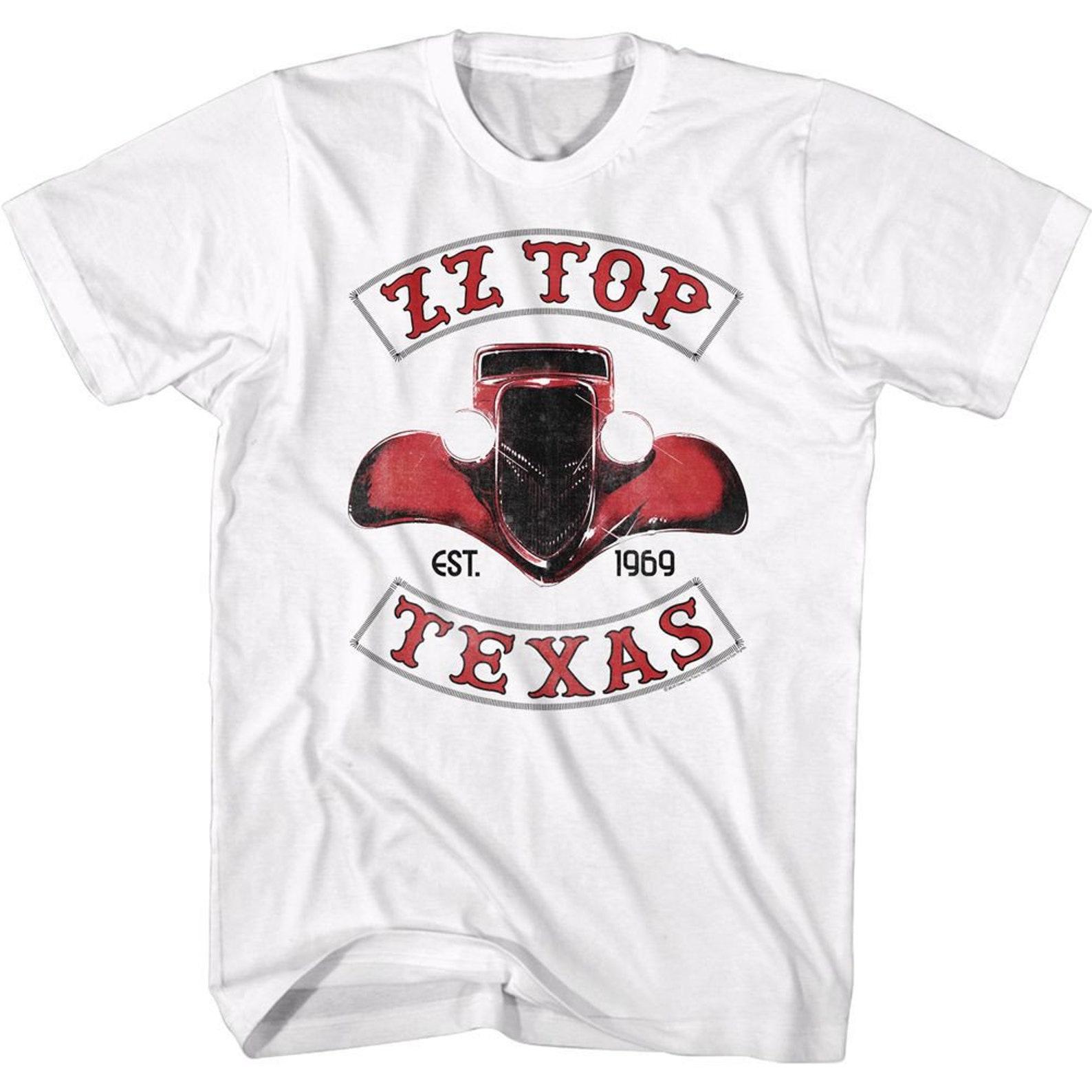 ZZ Top ZZ Top Texas White Adult Classic T-Shirt 2XL