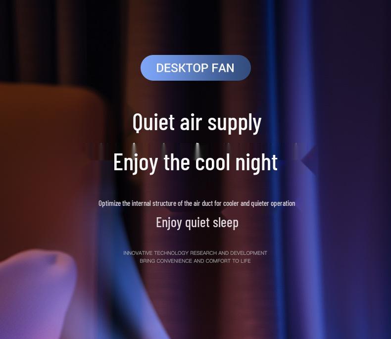 Portable High-Speed Smart Digital Display Fan for Desktop and Tabletop Use