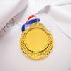 5.2cm Gold/Silver/Bronze Medal Sports Rewards with Neck Ribbon Class Rewards Metal Winner Medals for Competitions Party Race
