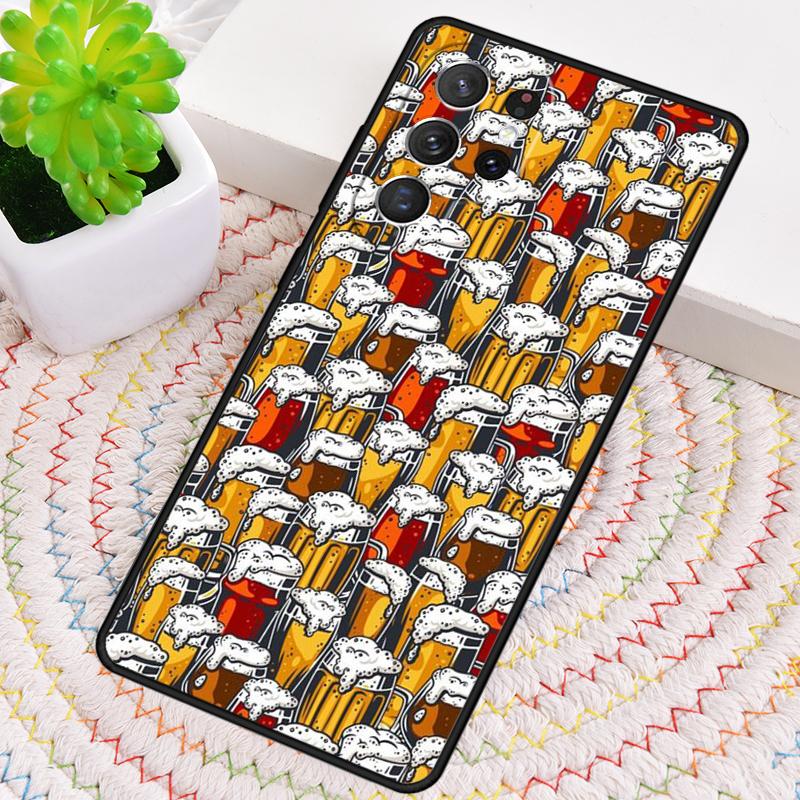 Beers Alcohol Bubble Phone Case for Samsung Galaxy Note 10 Pro S26 Ultra S23 S24 FE S25 S21 S22 PLUS Shockproof Cove